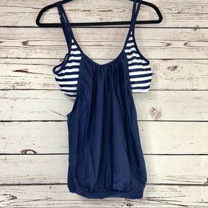 NEW Women’s Striped Tankini Two Piece Swimsuit